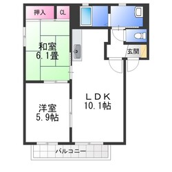 ソレイユ　北庄　Aの物件間取画像